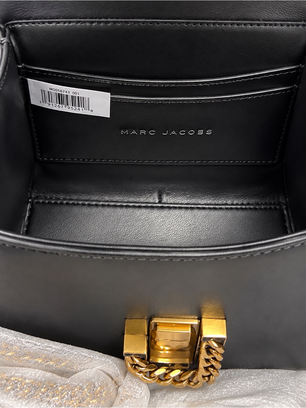 NWT Marc Jacobs St Marc Mini Top Handle Bag In Black Italian Leather Retail $495 - Picture 8 of 11